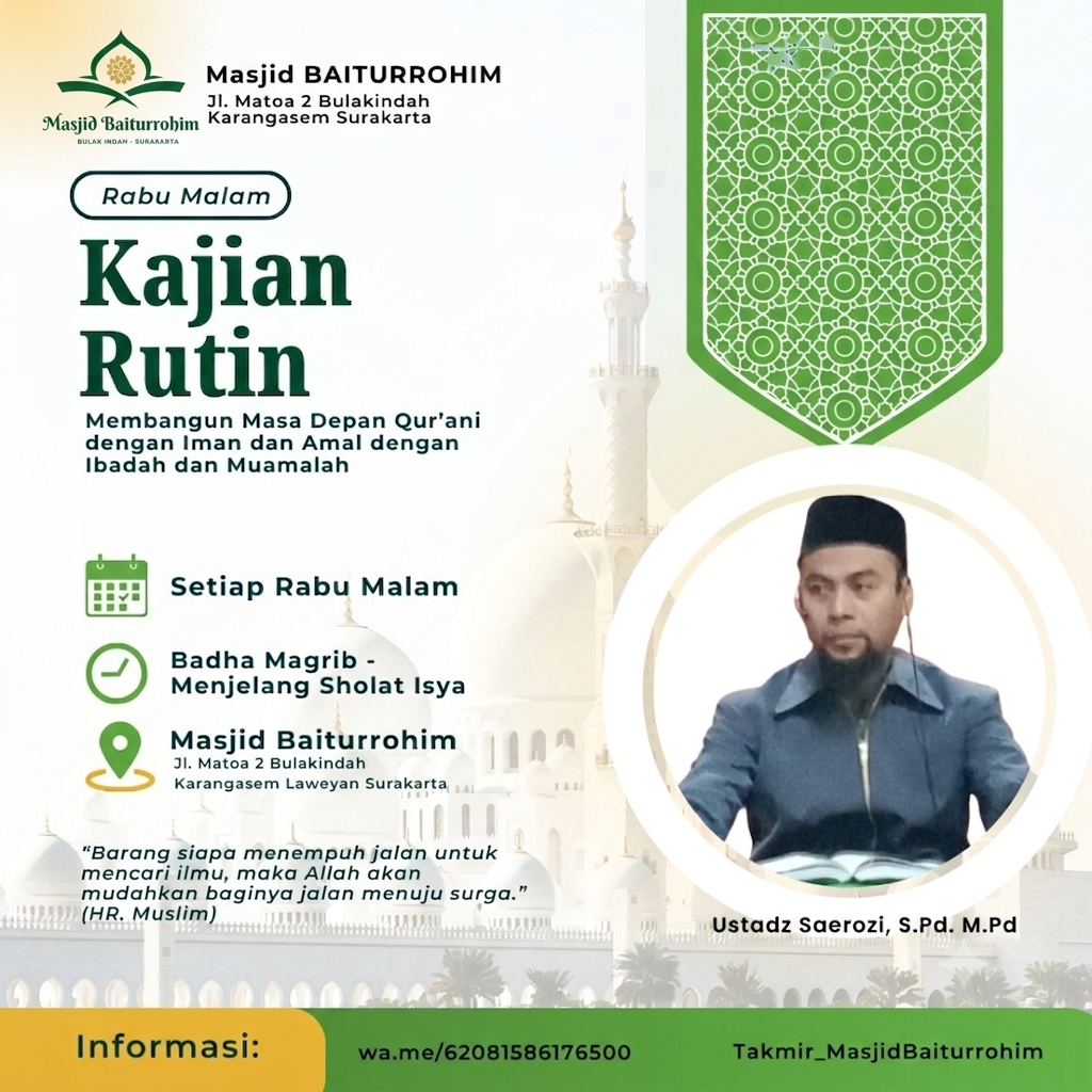 Kajian Rabu Malam Minggu ke-2 dan Ke-4 Kajian Rabu Malam Minggu ke-2 dan Ke-4