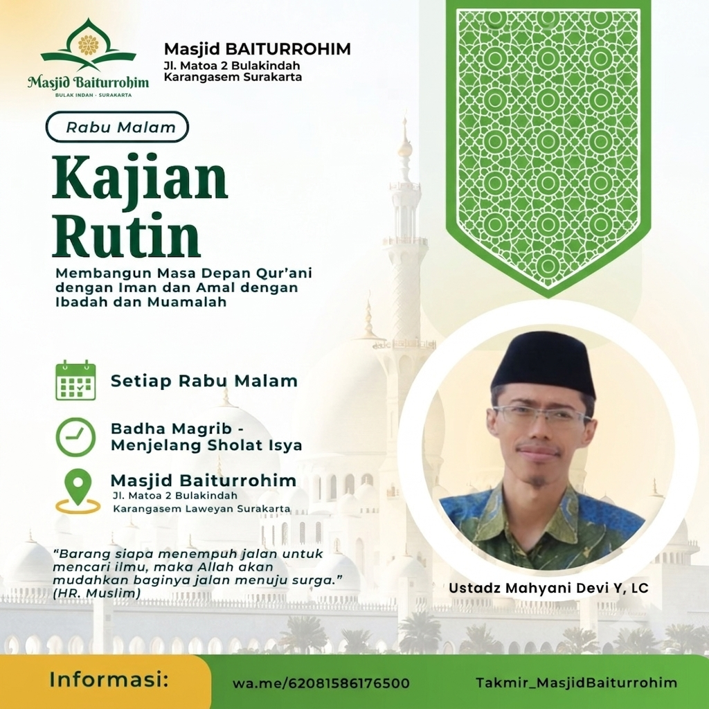 Kajian Rabu Malam Minggu ke-1 dan Ke-3