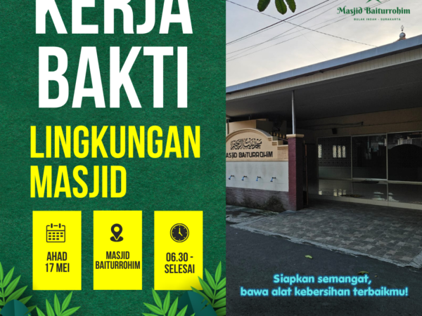 Kerja Bakti Kebersihan Lingkungan Masjid