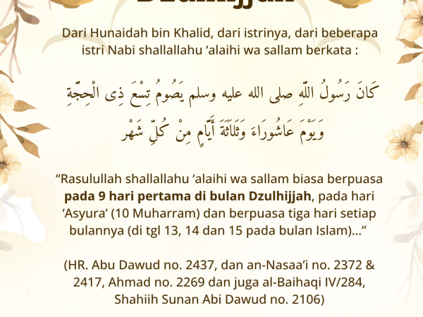 Puasa 9 Hari Awal Dzulhijjah